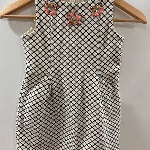 CREWCUTS Preppy Dress with Embellished Neckline